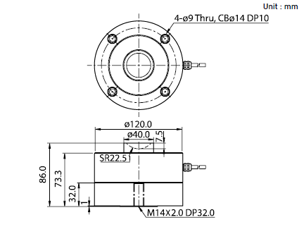 LSB 20tf 称重传感器 韩国CAS产品尺寸